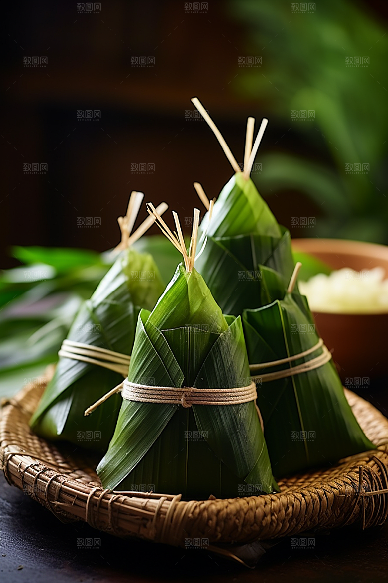 粽子传统美食高清摄影图