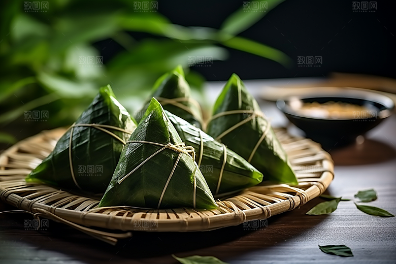 粽子小吃美味摄影图