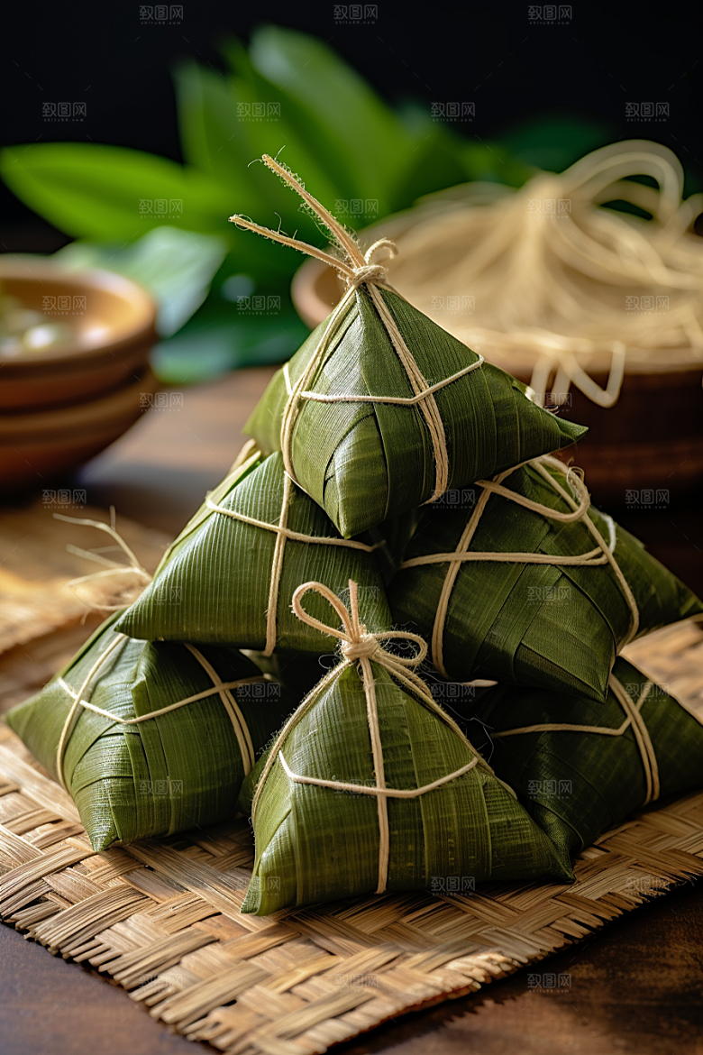 粽子自然传统美食摄影图