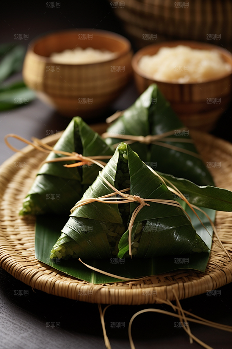 粽子美味端午节摄影图