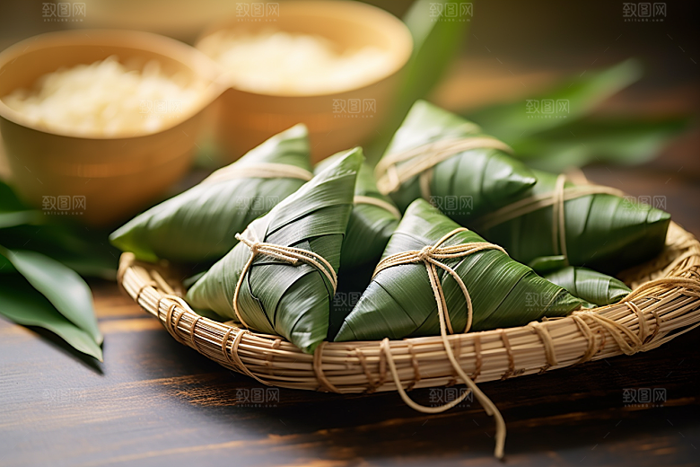 粽子节日节气小吃摄影图