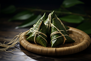 粽子小吃传统美食摄影图