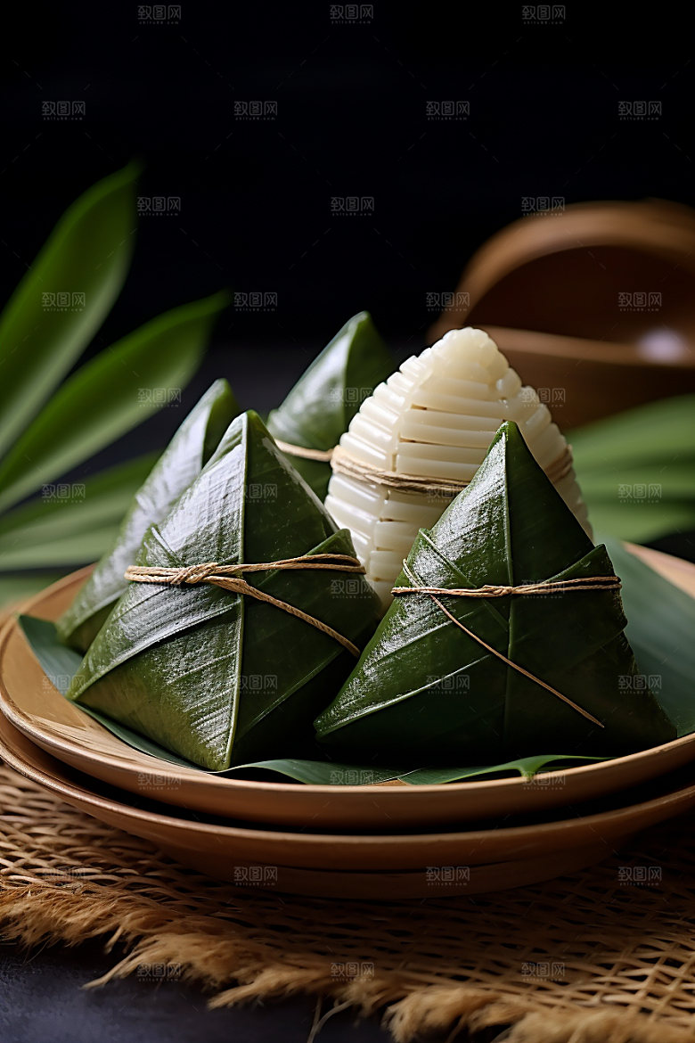 粽子传统美食高清摄影图