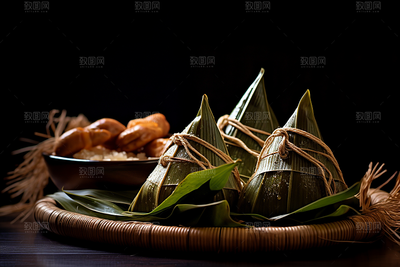 粽子传统美食美味摄影图