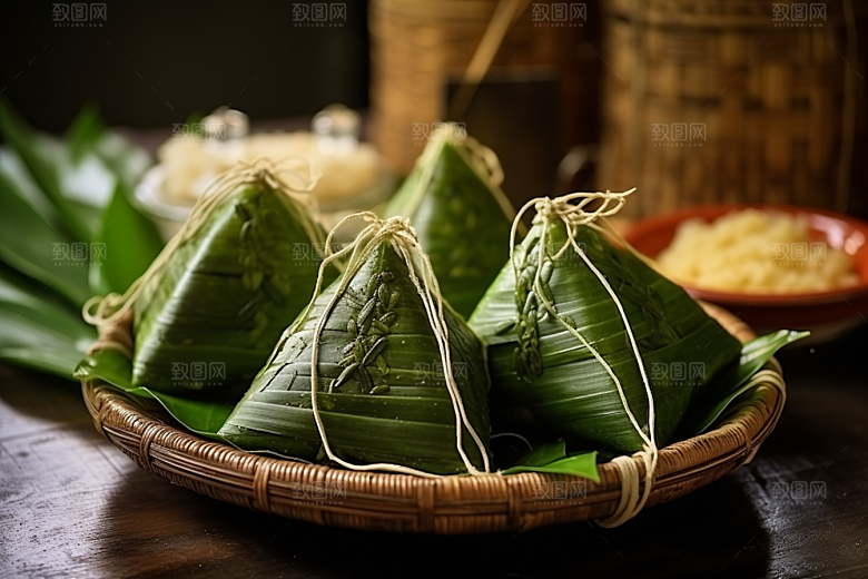 粽子节日节气小吃摄影图