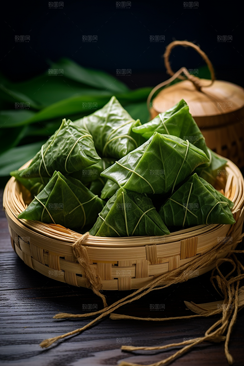 粽子节日节气美味摄影图