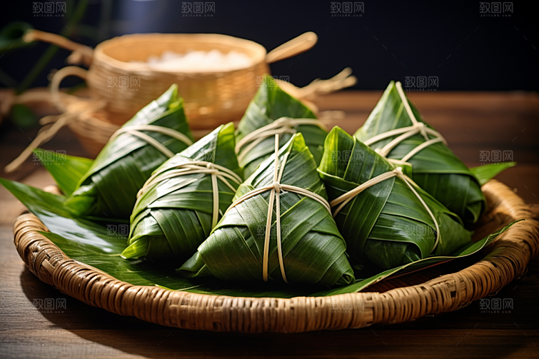 粽子美味小吃摄影图