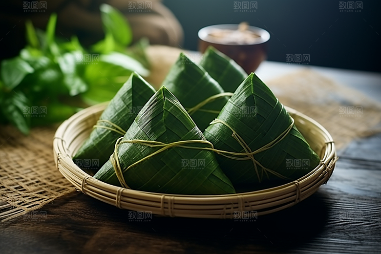 粽子节日节气小吃摄影图