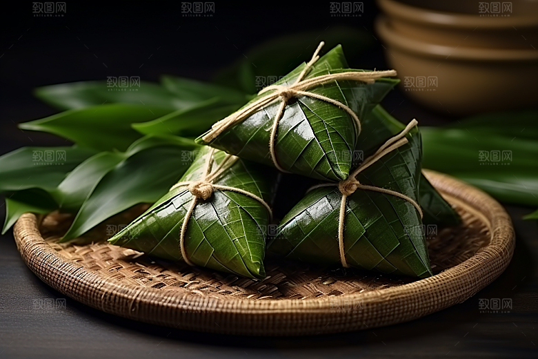 粽子自然美味摄影图