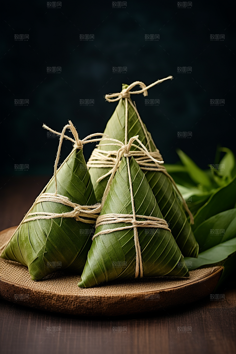 粽子传统美食小吃摄影图