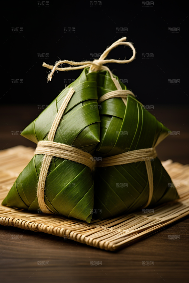 粽子端午节包粽子摄影图