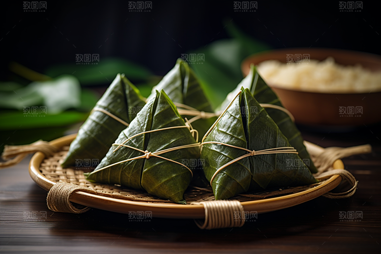 粽子节日节气美味摄影图