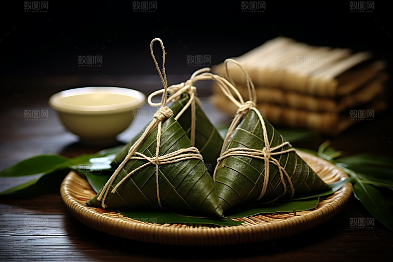 粽子包粽子小吃摄影图