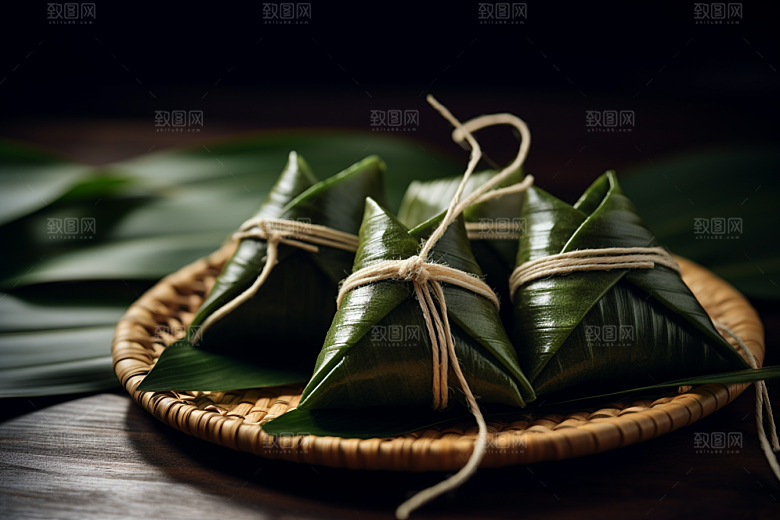 粽子小吃高清摄影图
