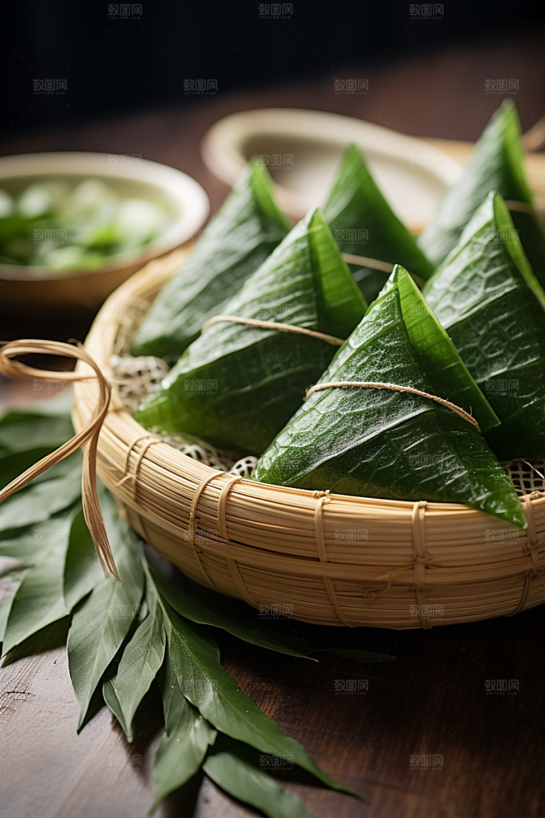 粽子端午节小吃摄影图