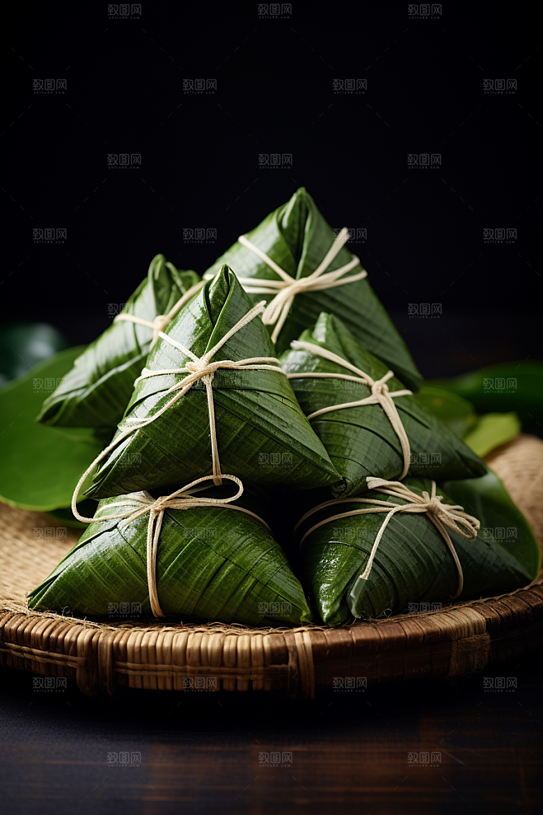 粽子传统美食高清摄影图