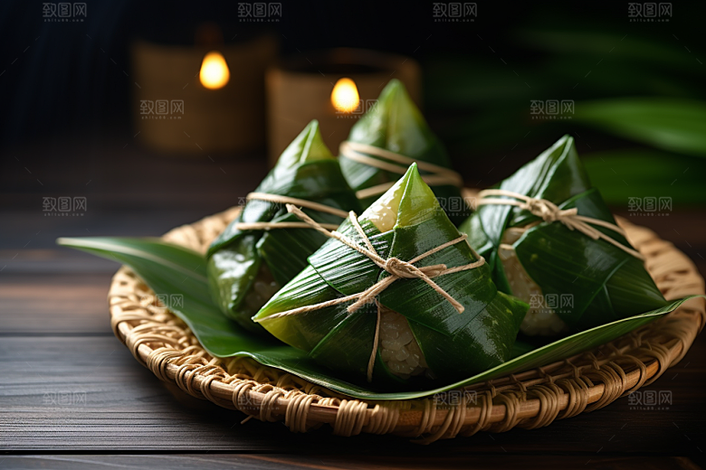 粽子自然包粽子摄影图
