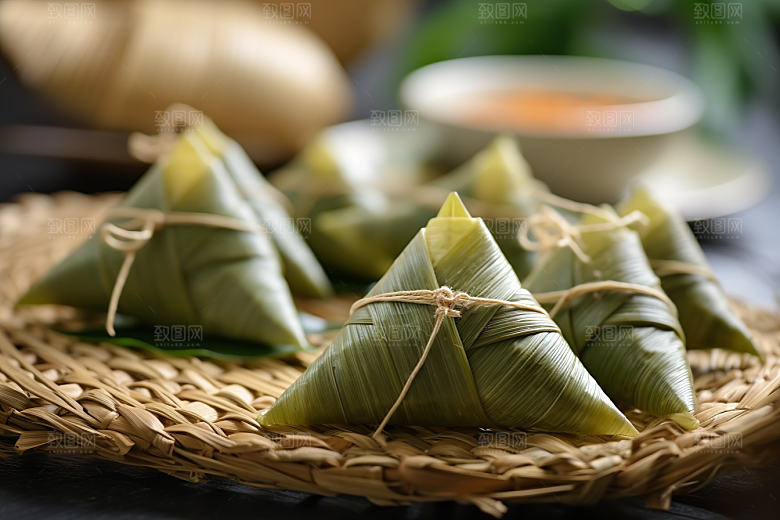 粽子包粽子端午节摄影图