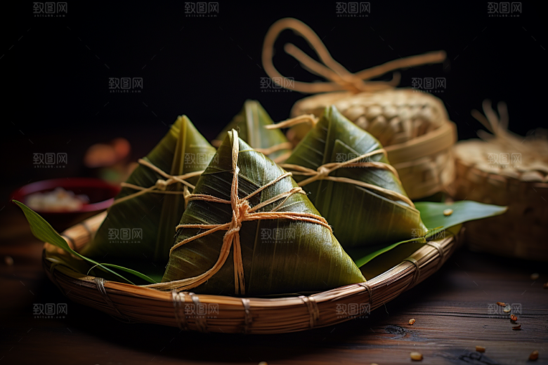 粽子包粽子高清摄影图