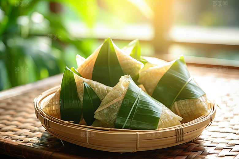 粽子包粽子高清摄影图