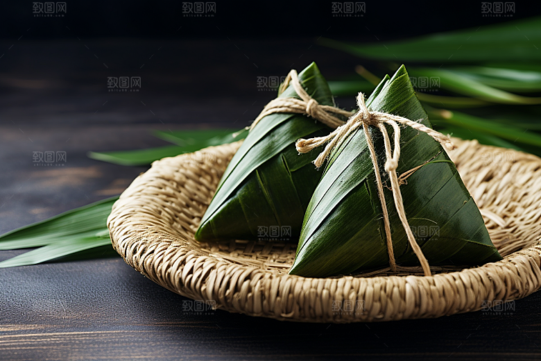 粽子美味小吃摄影图
