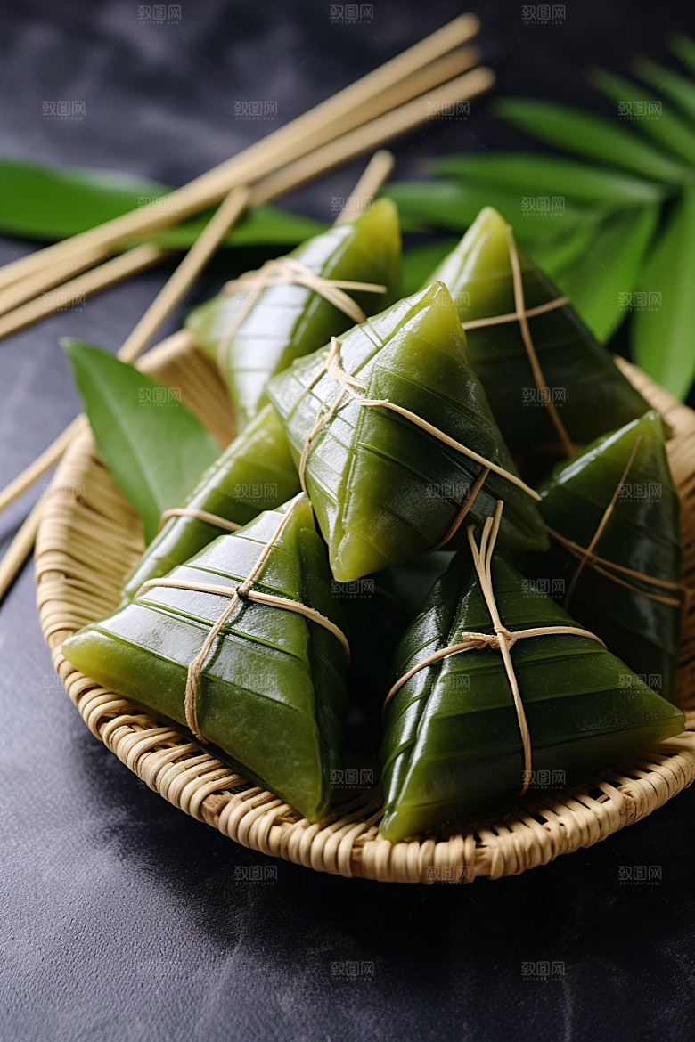 粽子美味小吃摄影图