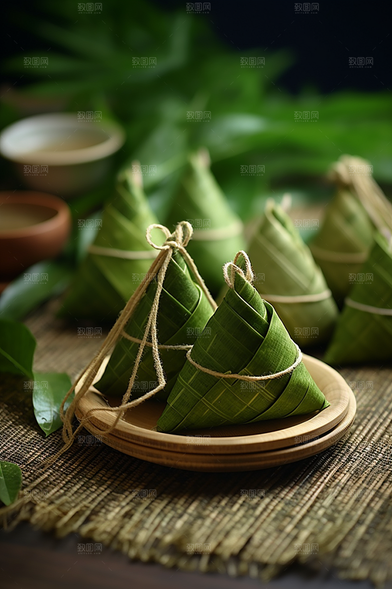 粽子节日节气小吃摄影图