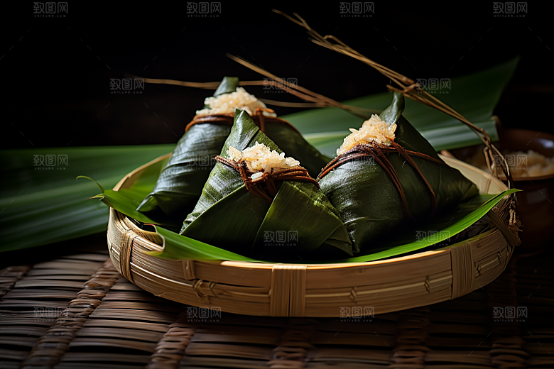 粽子美味小吃摄影图