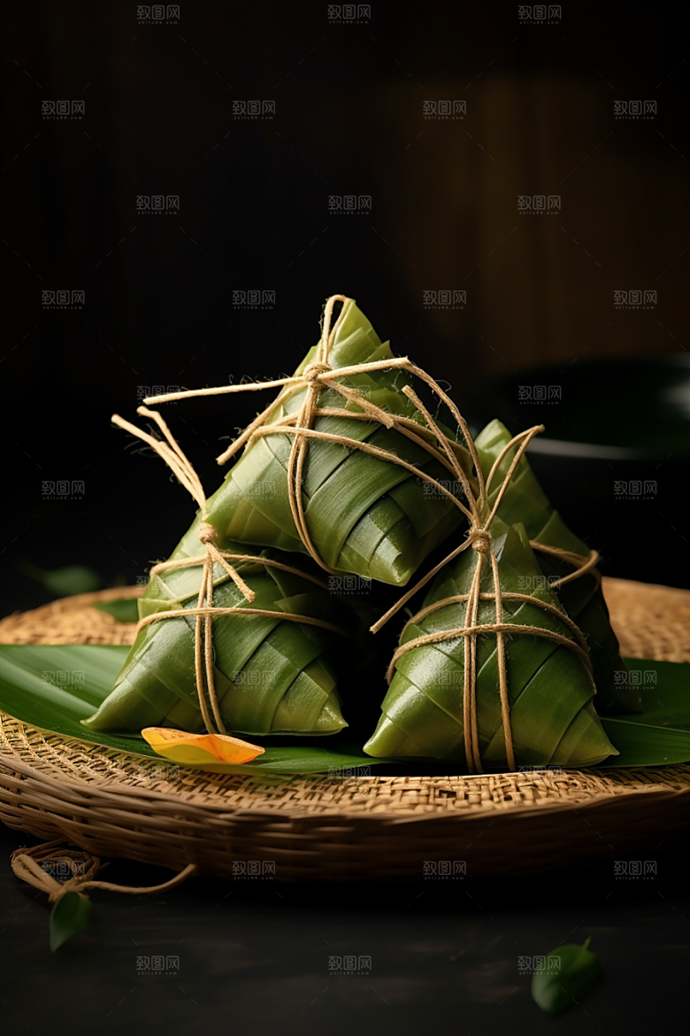 粽子传统美食美味摄影图