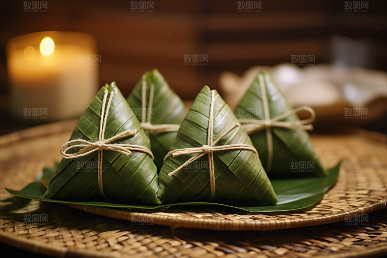粽子小吃端午节摄影图
