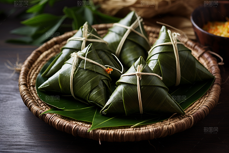 粽子美味自然摄影图