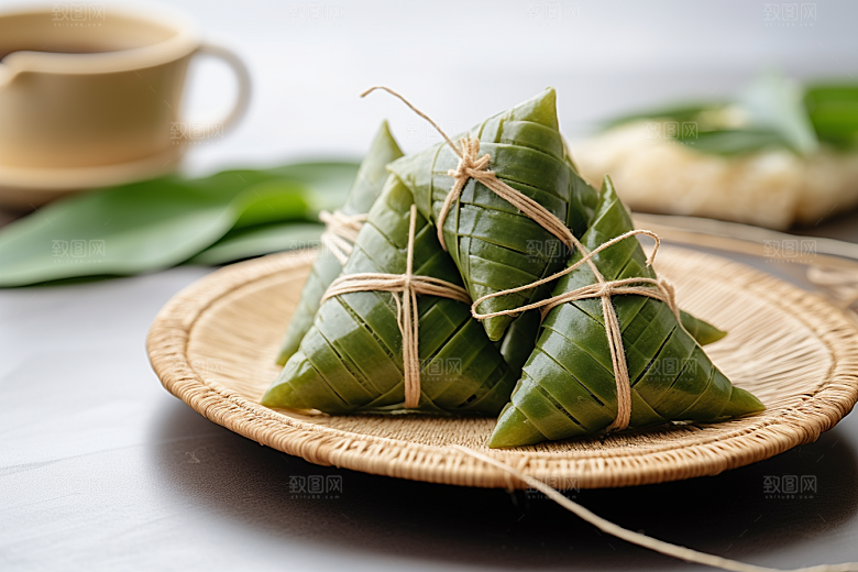 粽子美味包粽子摄影图