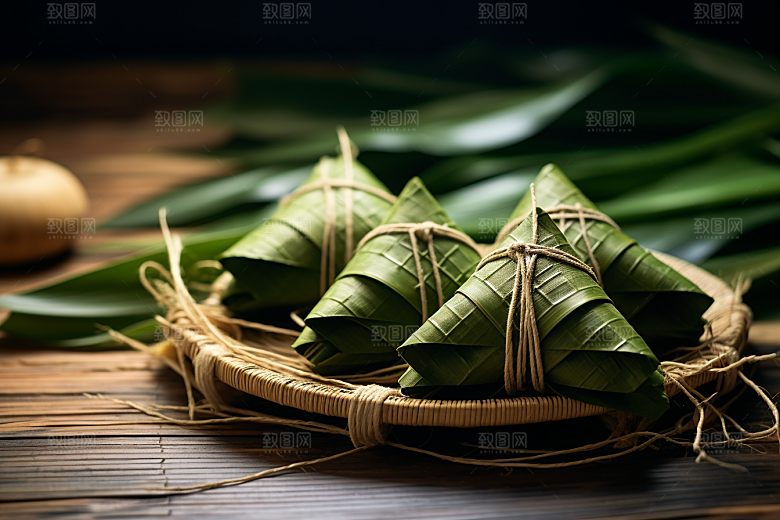 粽子端午节传统美食摄影图