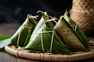 粽子小吃传统美食摄影图