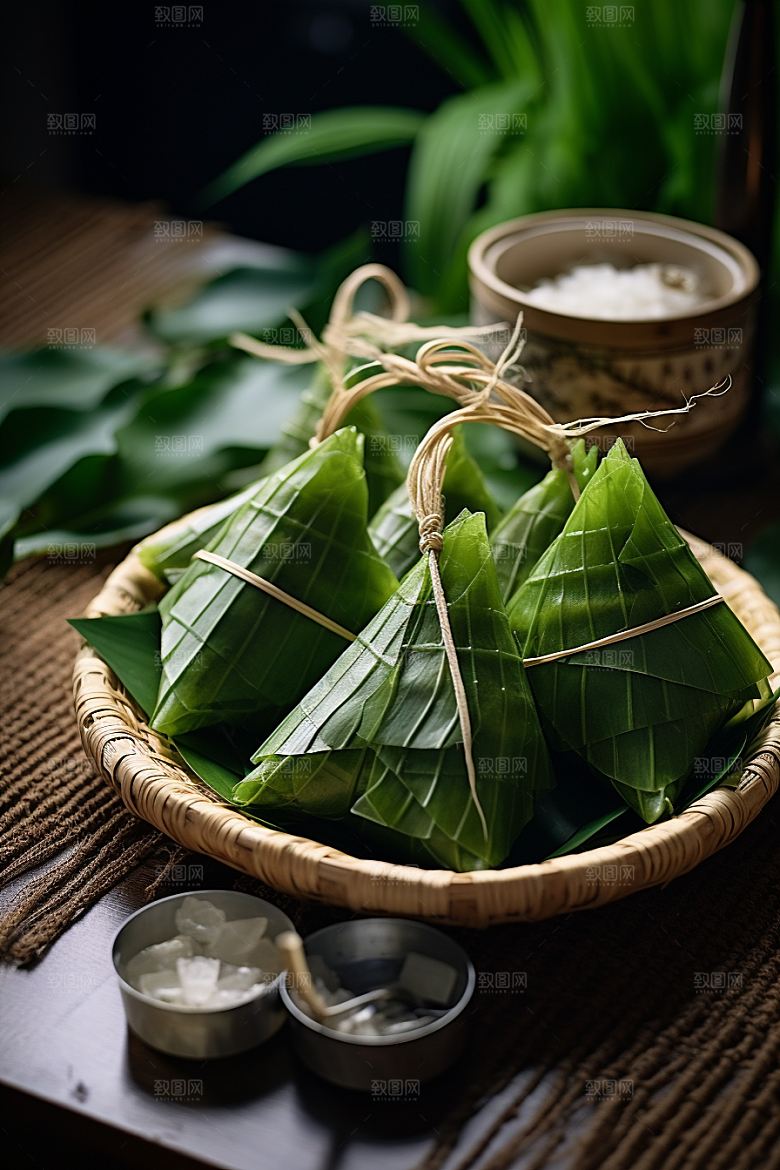 粽子端午节传统美食摄影图