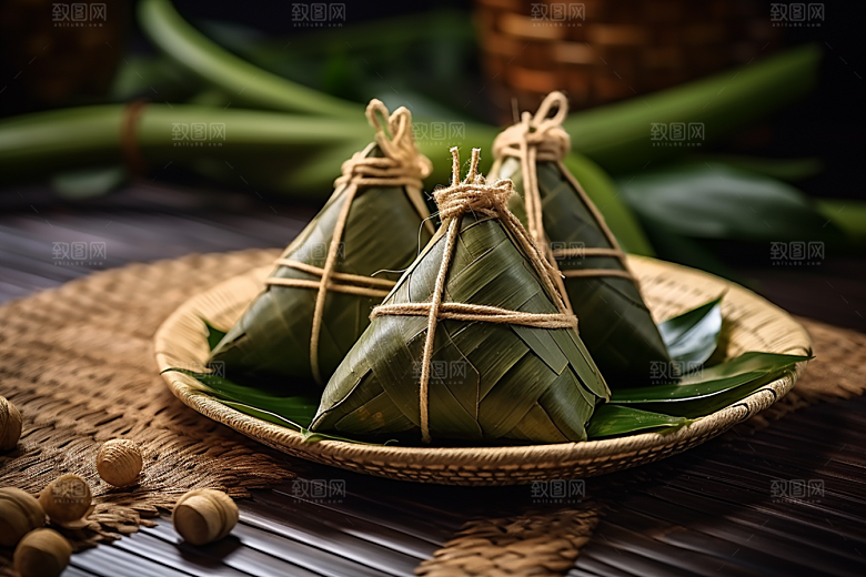 粽子传统美食小吃摄影图