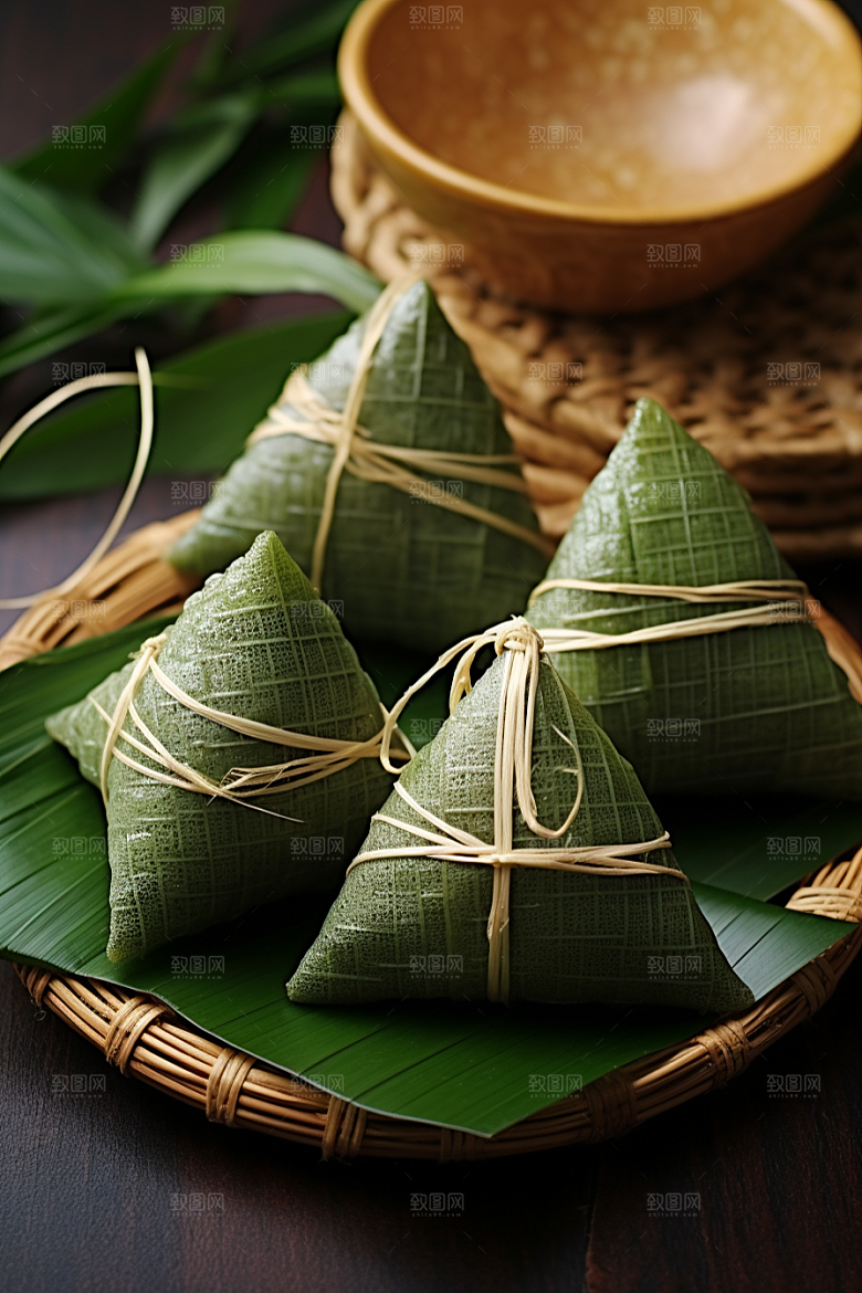 粽子包粽子美味摄影图