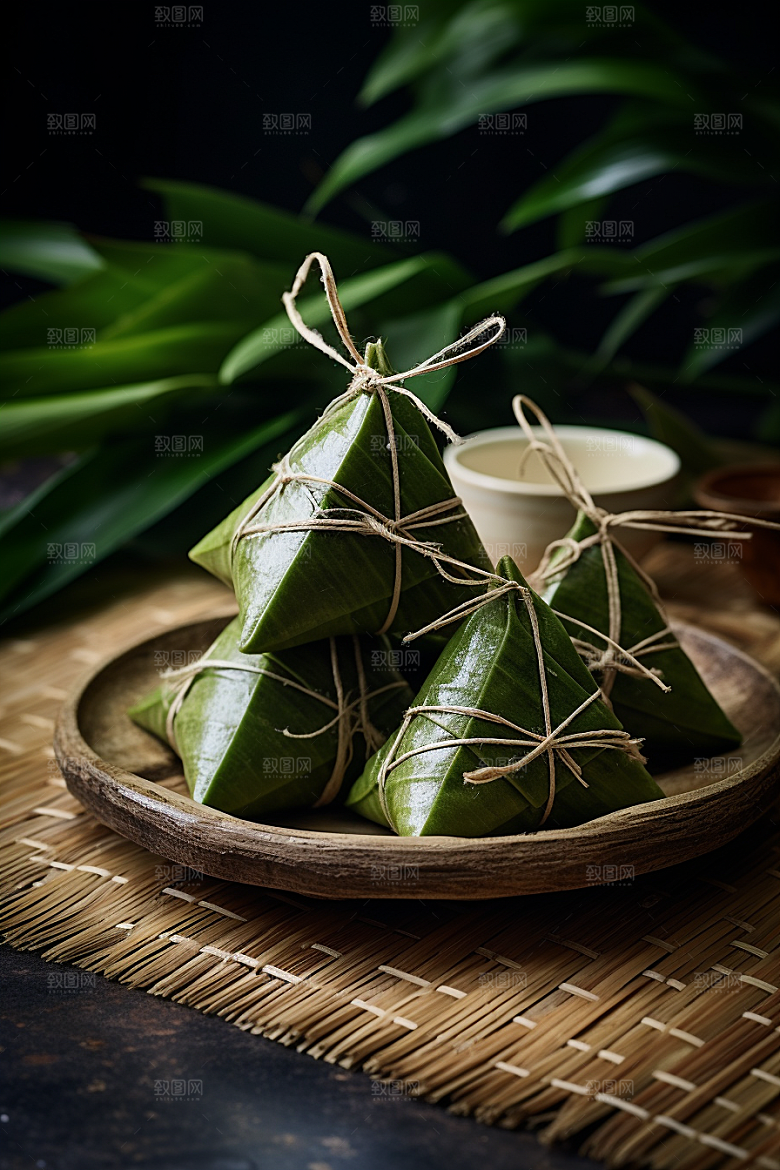 粽子传统美食小吃摄影图