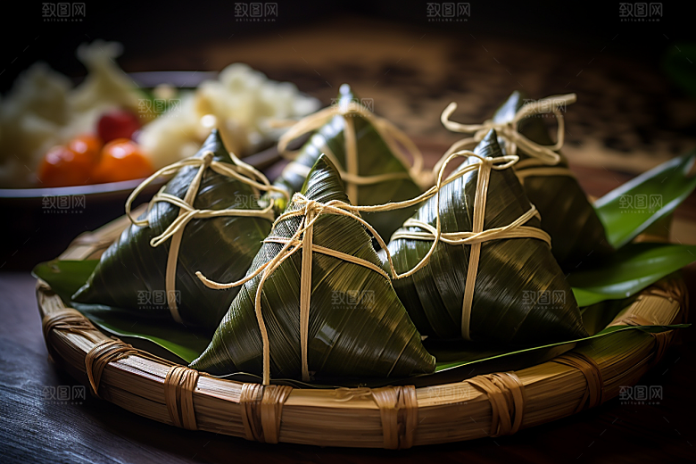 粽子包粽子自然摄影图