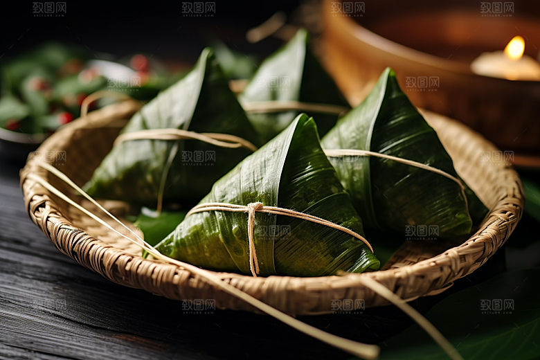 粽子美味自然摄影图
