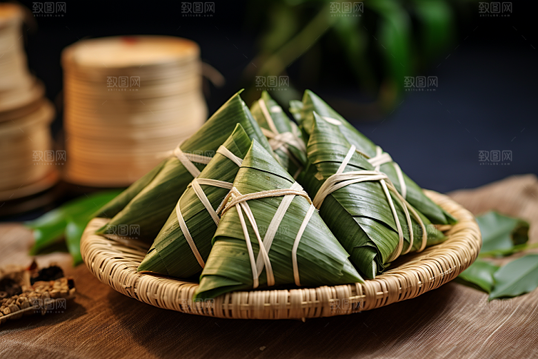 粽子包粽子自然摄影图