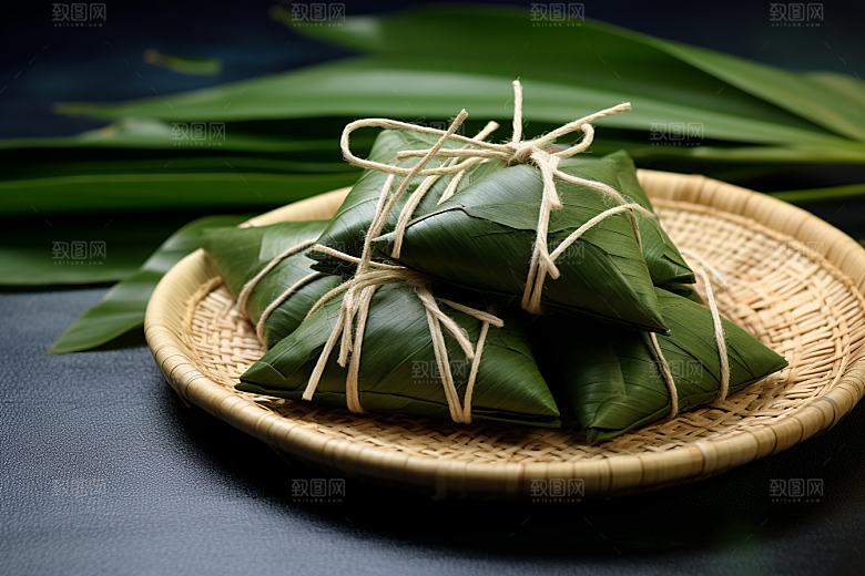 粽子节日节气包粽子摄影图