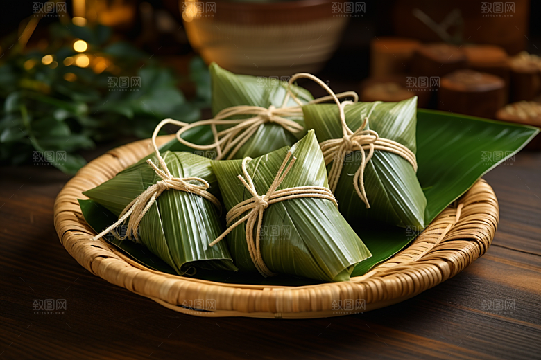 粽子小吃自然摄影图