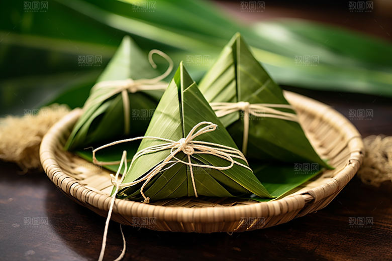 粽子端午节美味摄影图