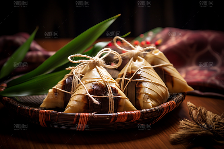 粽子节日节气小吃摄影图