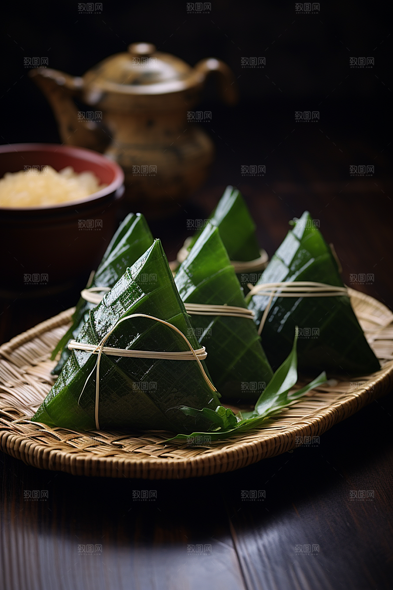 粽子端午节小吃摄影图