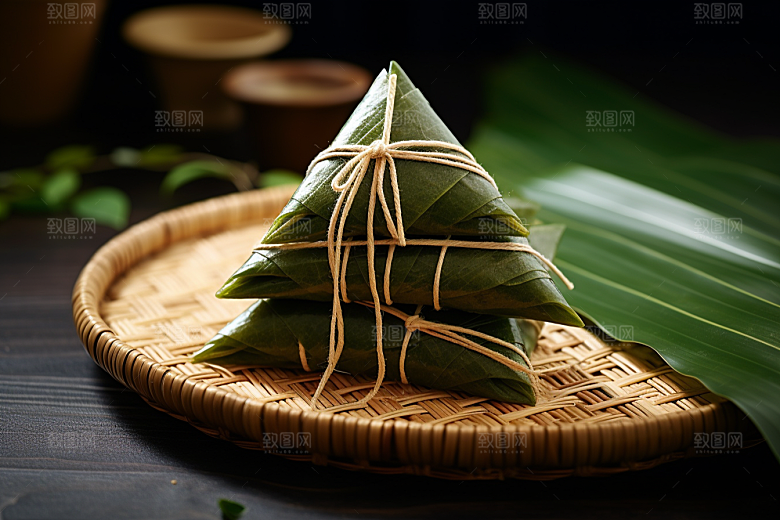 粽子高清包粽子摄影图