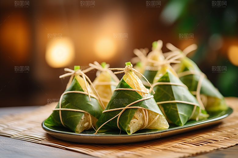 粽子包粽子美味摄影图