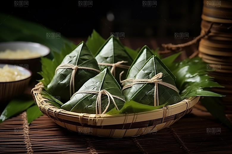 粽子小吃节日节气摄影图