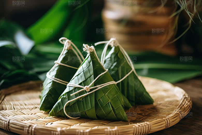 粽子传统美食小吃摄影图